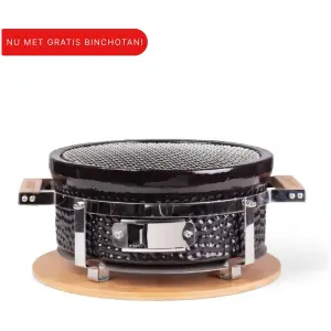 Shichirin tafelbbq rond medium - nu met gratis binchotan