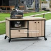 bbq tafel industrieel eikenhout en boomblad jim
