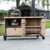 bbq tafel industrieel eikenhout en boomblad jim opbergkast