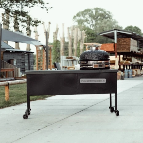 zwarte bbqtafel ray met wielen