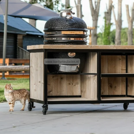 Buitenkeuken steigerhout Seff met pip