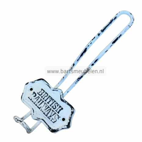 vintage kapstokhaak engels wit