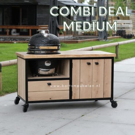 bbqtafel industrieel combi deal medium kamado Yakiniku