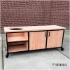 Mat zwart Stalen bbq tafel douglas