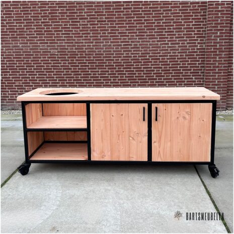 Stalen bbq tafel douglas hout