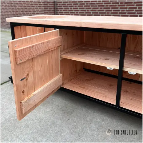 Stalen buitenkeuken douglas hout