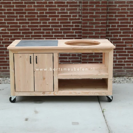 buitenkeuken kamado douglas met tegel voorzijde