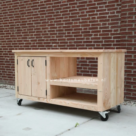 afbeelding buitenkeuken kamado douglas met tegel