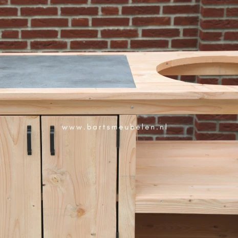 details buitenkeuken kamado douglas met tegel