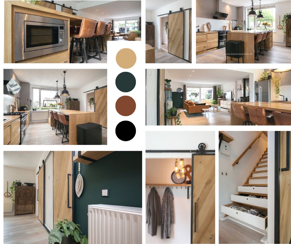 maatwerk interieur hout met stalen details
