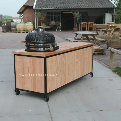 stalen bbq tafel douglas achterzijde
