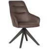 LABEL51 Eetkamerstoel Jace - Antraciet - Microfiber