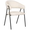 LABEL51 Eetkamerstoel Lowen 58x60x84 cm - Ivory - Boucle