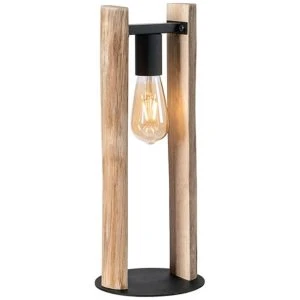 LABEL51 Tafellamp Woody 18x18x45 cm - Rough - Hout