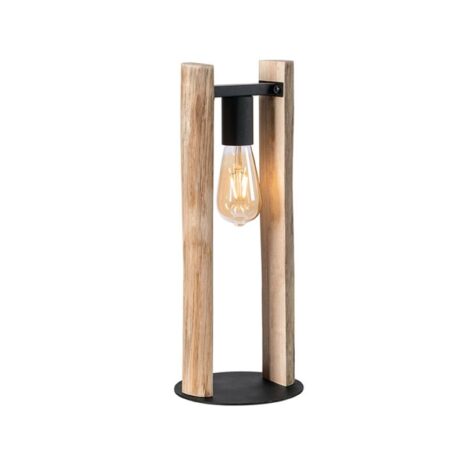 LABEL51 Tafellamp Woody 18x18x45 cm - Rough - Hout