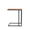 zijkant laptoptafel rough mangohout move met stalen frame