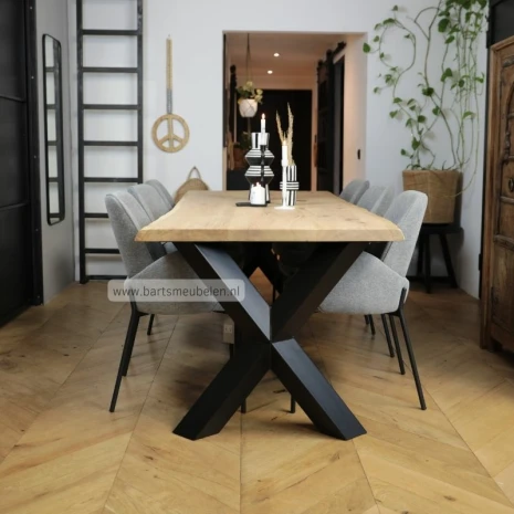 boomstamtafel met diamant x onderstel[800*800]