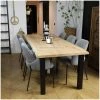 tafel boomstamblad met 4 losse poten 8x8cm