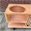 Buitenkeuken met latjes douglas hout uitsparing kamado Buitenkeuken met latjes douglas hout uitsparing kamado