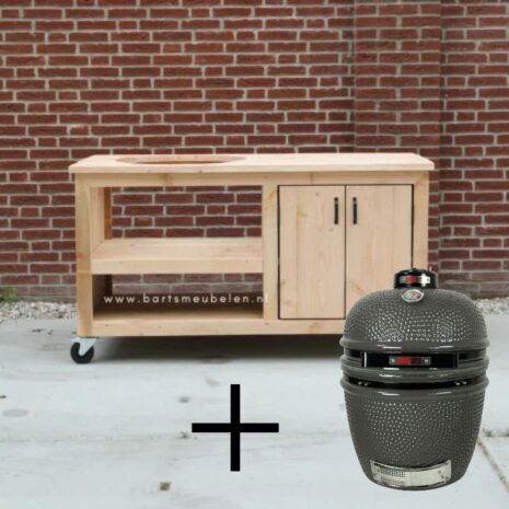 Buitenkeuken met kamado medium Grill Guru voordeelset