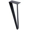 Stalen design tafelpoot zwart 71cm - lasgesneden