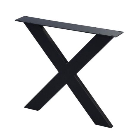 Stalen x-poot zwart koker10x4cm 72cm