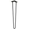 Tafelpoot hairpin massief zwart 68cm