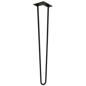 Tafelpoot hairpin massief zwart 68cm