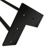 Tafelpoot hairpin massief-zwart 68cm