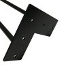 Tafelpoot hairpin massief-zwart 71cm - details