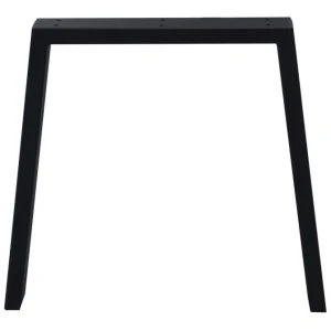 Trapezium tafelpoot-zwart staal 72cm-koker 10x4cm