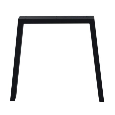 Trapezium tafelpoot-zwart staal 72cm-koker 10x4cm