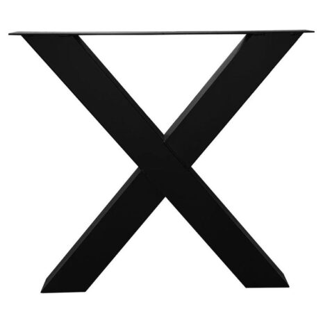 Stalen X-poot zwart 10x10cm
