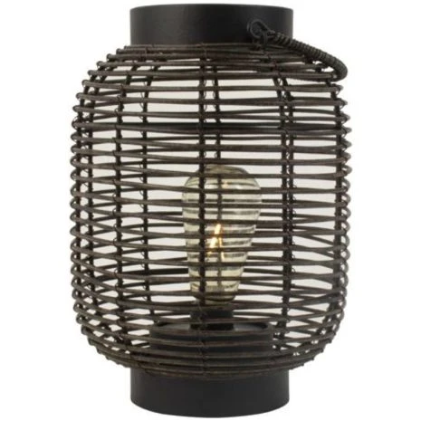 Rotan Lantaarn met led 17cm Gusta
