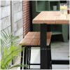 6 persoons bartafel set douglas met stalen frame - details