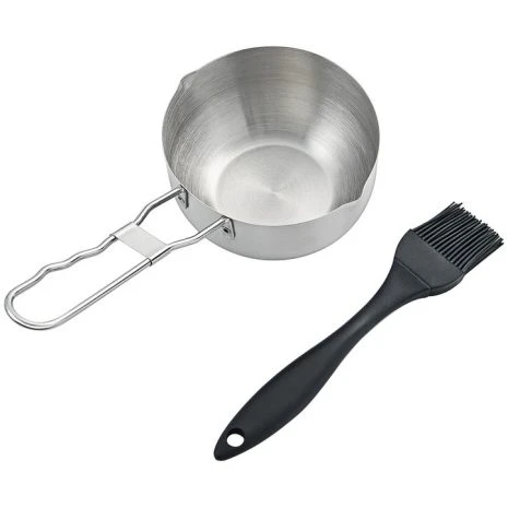 RVS Sauspannetje met silicone kwast