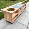 Kamado tafel 310x90 voor 2 kamado's