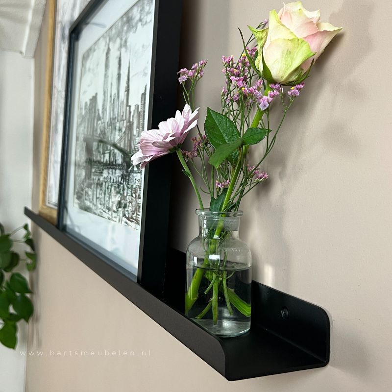 Fotoplank metaal zwart 120cm - afbeelding zijkant