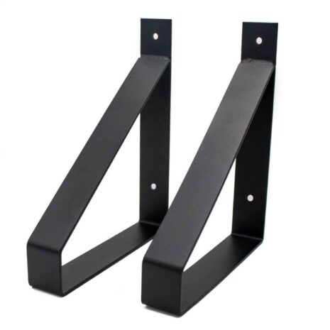 Zwart stalen wandbeugel (set van 2)
