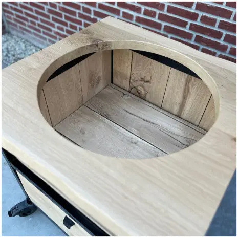 eiken bbq tafel james voor kamado