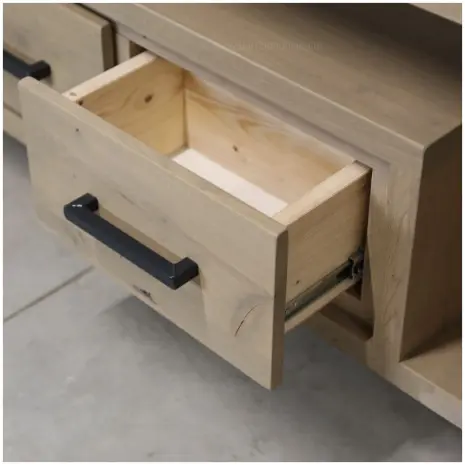 Zwevend eiken tv meubel met lades Do - detailfoto lade