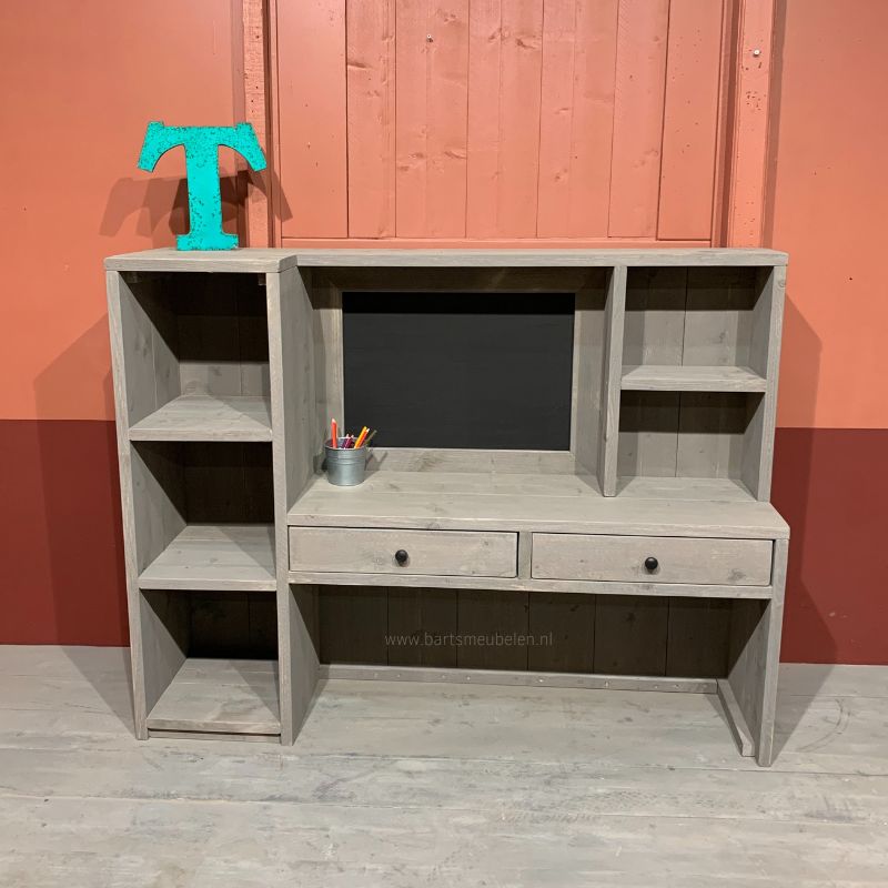 Speeltafel bureau van steigerhout voor de allerkleinsten 2-6 jaar - met lades