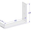 wandbeugel wit 15 centimeter