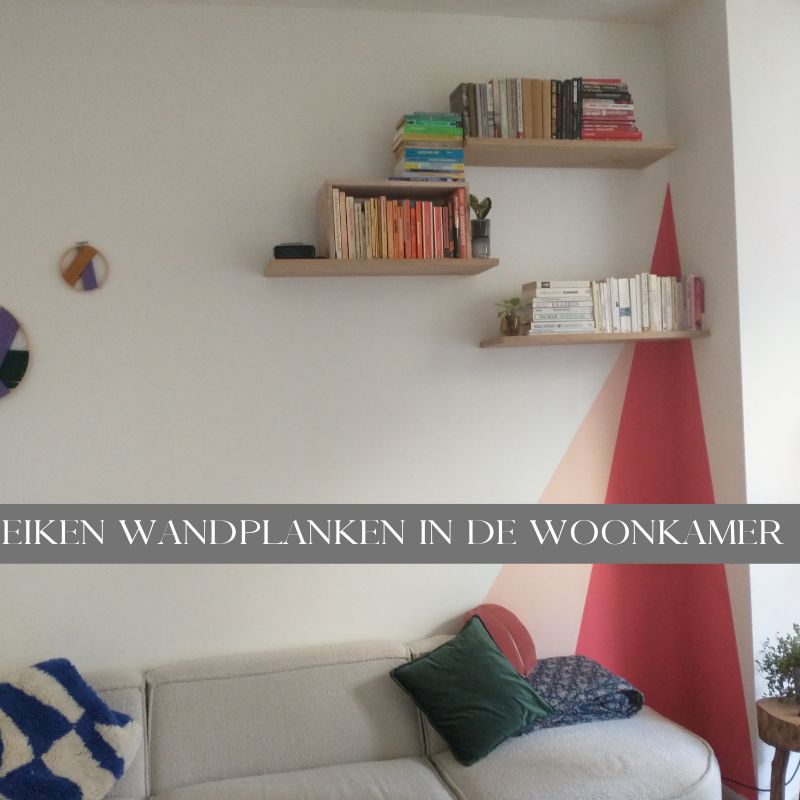 eiken wandplanken in de woonkamer