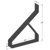 20cm diepe beugel voor wandplank zwart