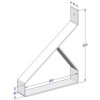 type 2 wit 200cm beugel voor wandplank 20 cm wit