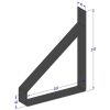 wandbeugel wit 20cm afetingen