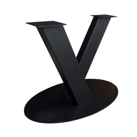 zwart onderstel voor ovale tafel staal