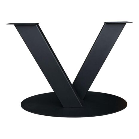zwart stalen V onderstel voor ovale tafel