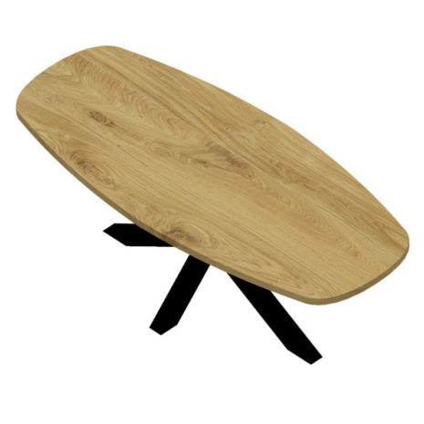 Deens ovalen eettafel + spinpoot 8x8 (40)